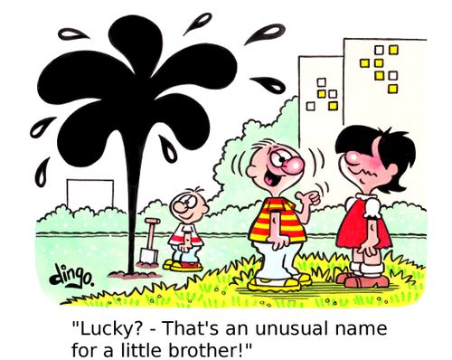 'Lucky? - That's an unusual name for a little brother!'