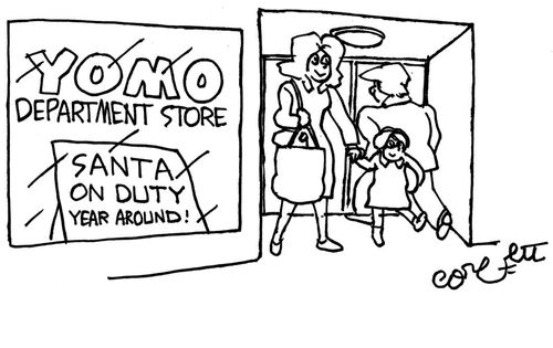YOMO Department Store: Santa on duty...year around!