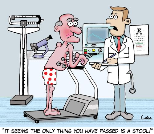 'It seems the only thing you have passed is a stool!'