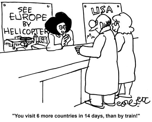 See Europe by Helicopter: 'You visit 6 more countries in 14 days, than by train!'
