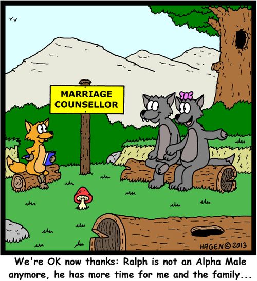 'We're OK now thanks: Ralph is not an Alpha Male anymore, he has more time for me and the family...'