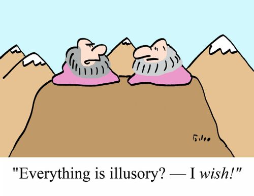 'Everything is illusory? - I WISH!'