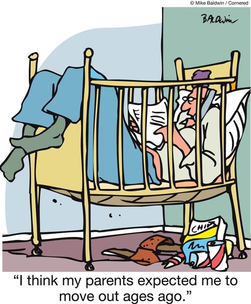 'I think my parents expected me to move out ages ago.'