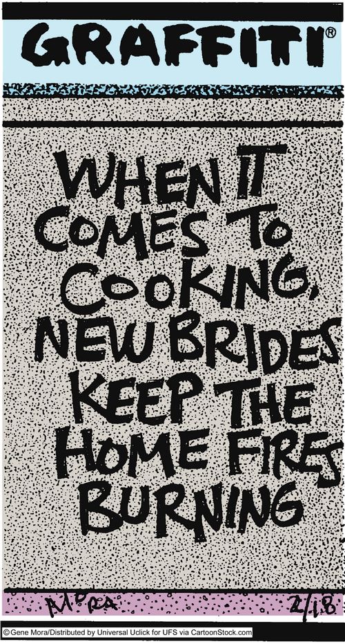 When it comes to cooking, new brides keep the home fires burning.