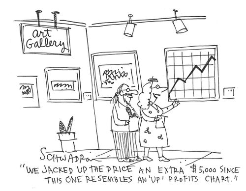 'We jacked up the price an extra $5,000 since this one resembles an 'up' profits chart.'