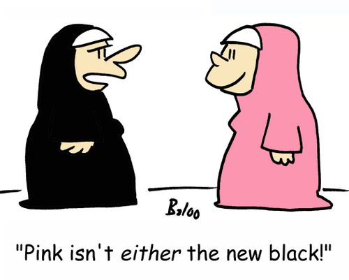 'Pink isn't EITHER the new black!'