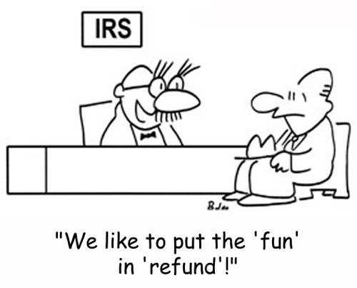 'We like to put the 'fun' in 'refund'!'