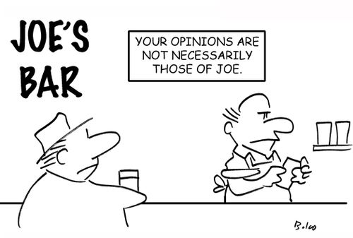 Joe's Bar - Your opinions are not necessarily those of Joe.
