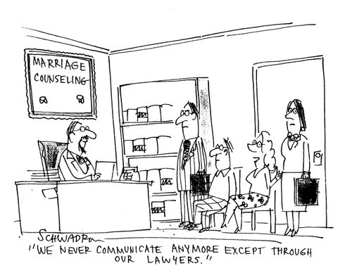 'We never communicate any more except through our lawyers.'