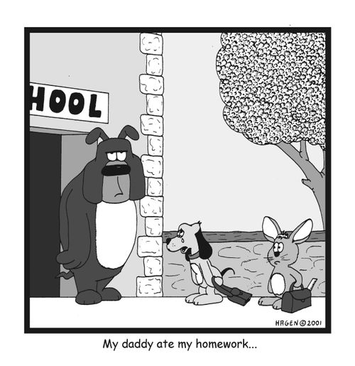My daddy ate my homework