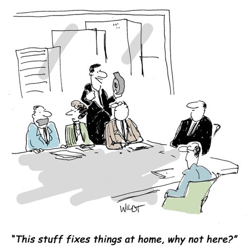 This stuff fixes things at home, why not here?