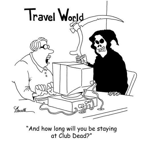 'And how long will you be staying at Cub Dead?'