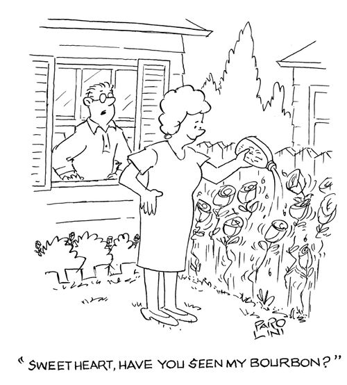 'Sweetheart, have you seen my bourbon?'