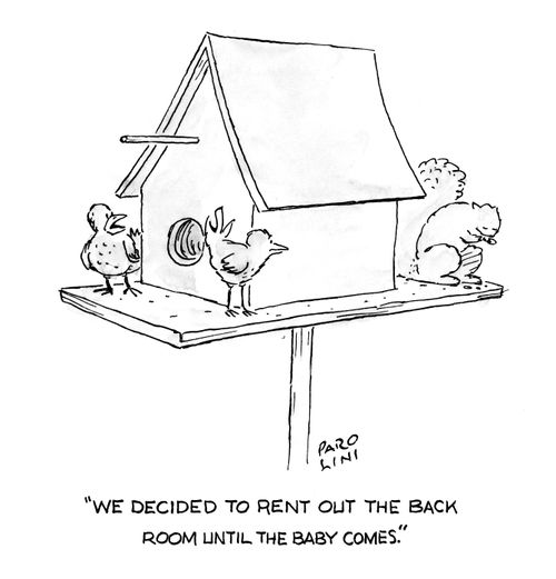 'We decided to rent out the back room until the baby comes.'