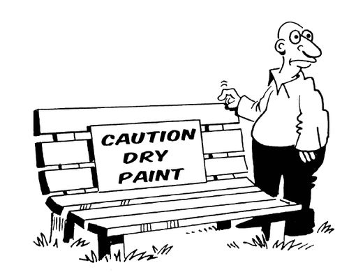Caution - dry paint.