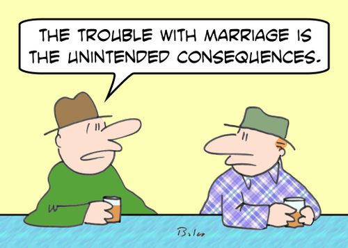 'The trouble with marriage is the unintended consequences.'