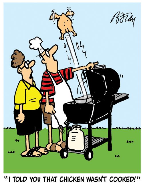 'I told you that chicken wasn't cooked!'