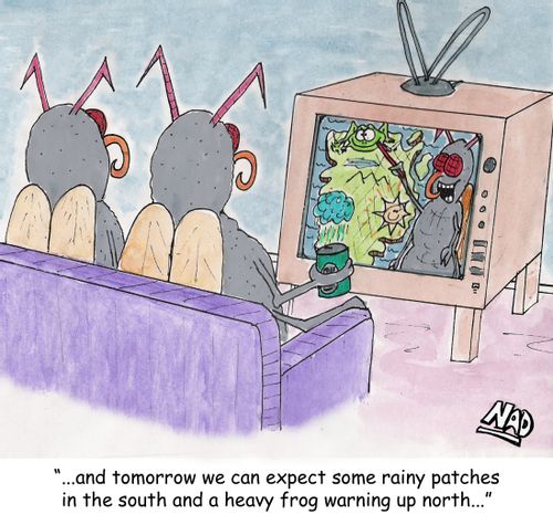 ' and a heavy frog warning up North...'