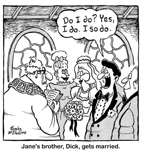Jane's brother, Dick, gets married.
