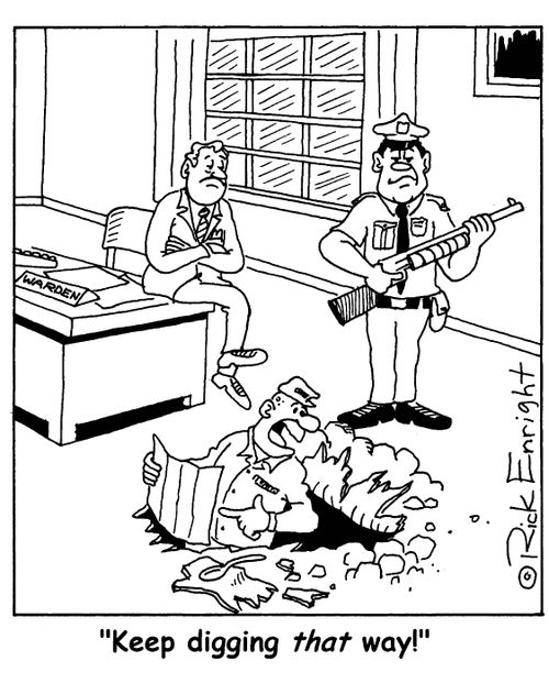 'Keep digging that way!'