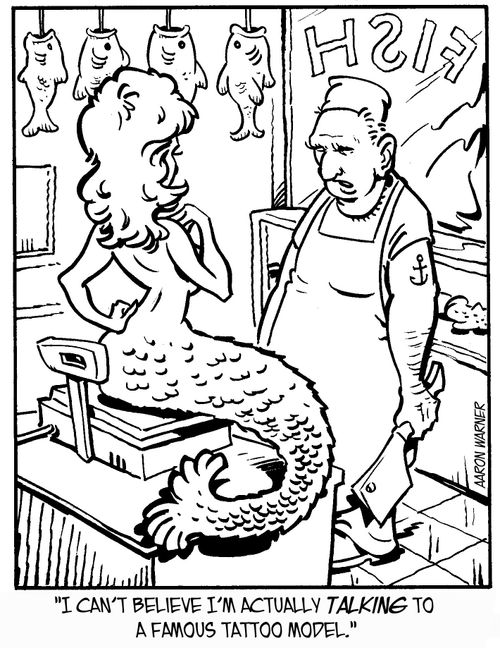 'I can't believe I'm actually talking to a famous tattoo model.'