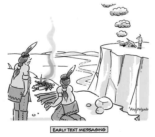 Early text messaging.