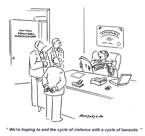 'We're hoping to end the cycle of violence with a cycle of lawsuits.'