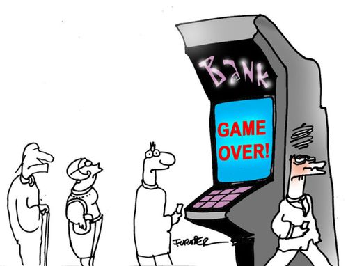 ATM saying 'Game Over.'