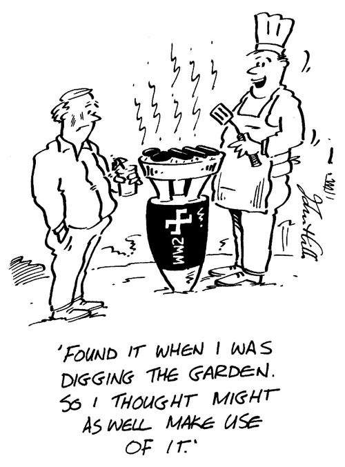 "Found it when I was digging the garden...."
