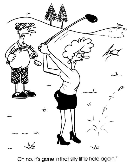 "Oh no, it's gone in that silly little hole again."