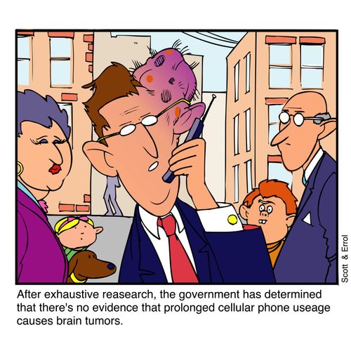 There's no evidence that prolonged cellular phone usage causes brain tumours