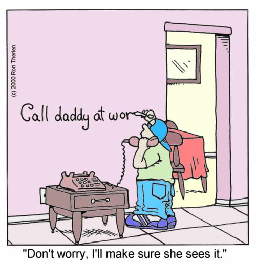 "Don't worry, I'll make sure she sees it"