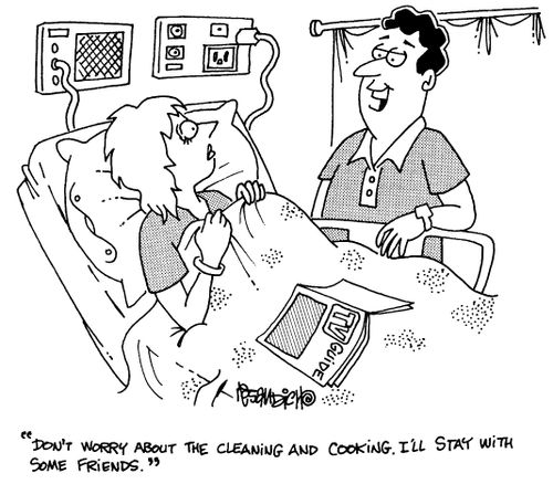 "Don't worry about the cleaning and cooking. I'll stay with some friends."