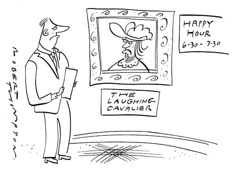 'The Laughing Cavalier' frowning as its not happy hour at the gallery yet