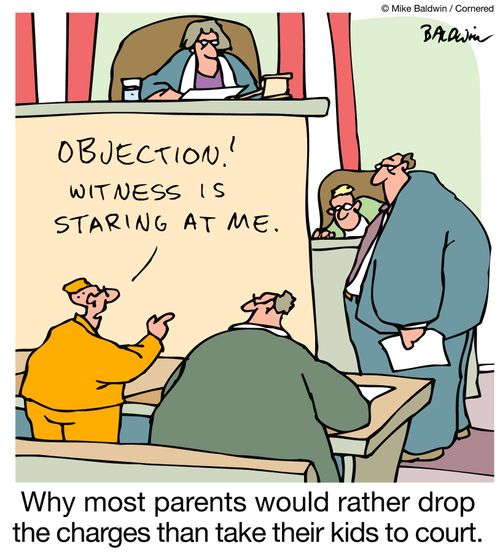 Why most parents would rather drop the charges than take their kids to court.