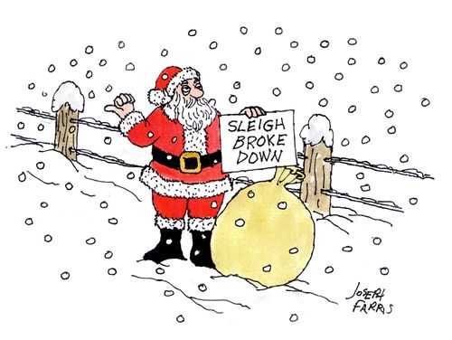Santa without a sleigh