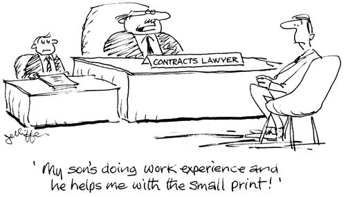 'My son's doing work experience and he helps me with the small print.'