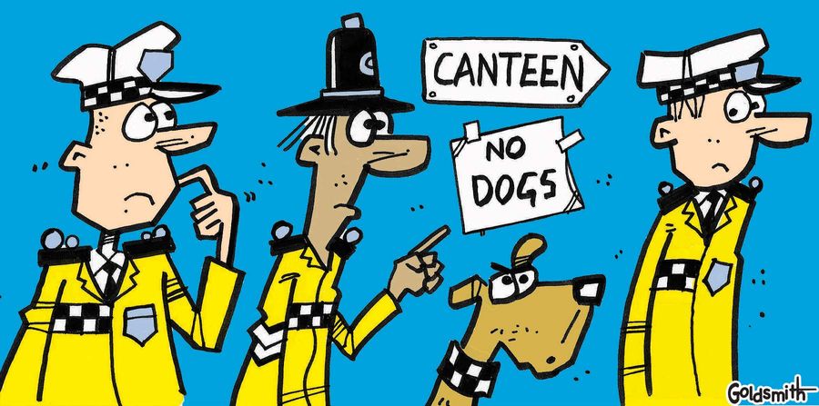Police dog banned.