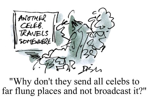 'Why don't they send all celebs to far flung places and not broadcast it?'