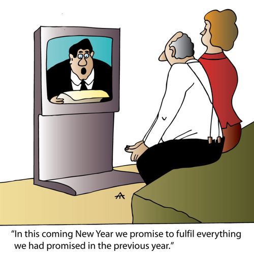 'In this coming New Year we promise to fulfil everything we had promised in the previous year.'