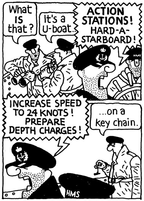 'It's a U-boat...on a key chain.'