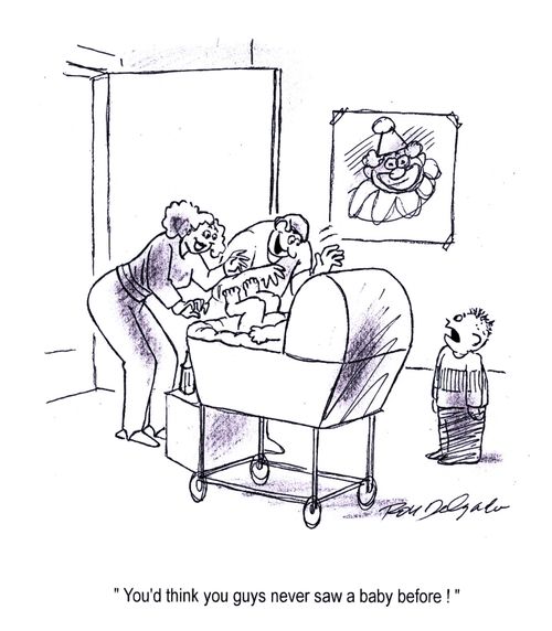 'You'd think you guys never saw a baby before!'
