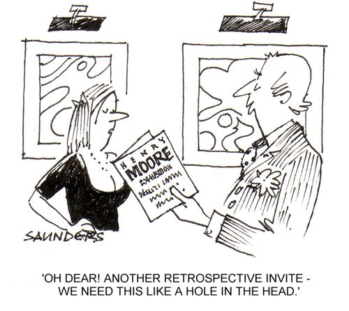 'Oh dear! Another retrospective invite - we need this like a hole in the head.'