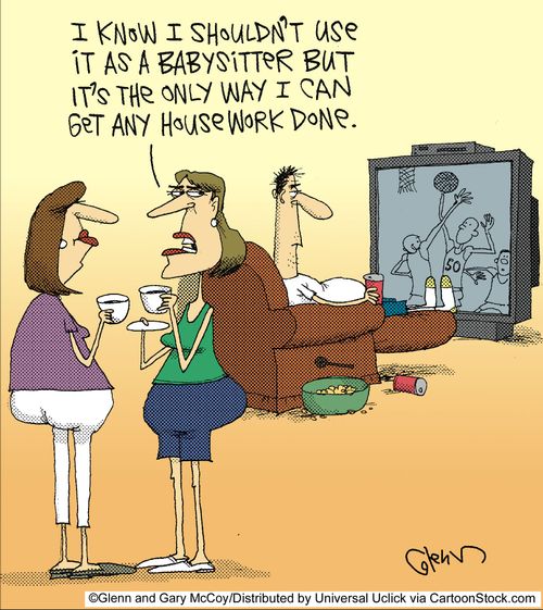 'I know I shouldn't use it as a babysitter but it's the only way I can get any housework done.'
