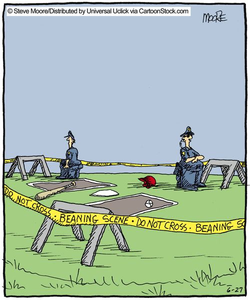 Beaning scene - do not cross.