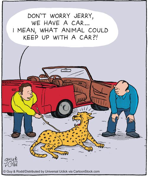 'Don't worry, Jerry, we have a car. I mean, what animal could keep up with a car?'