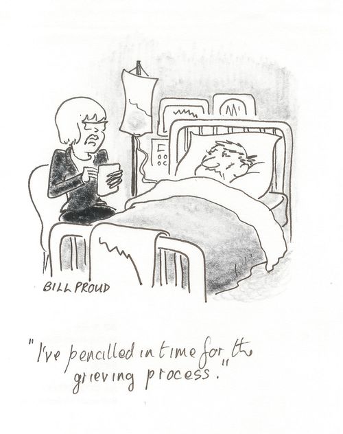 'I've pencilled in time for the grieving process.'
