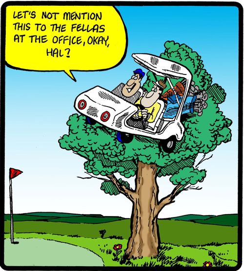 'Let's not mention this to the fellas at the office, okay, Hal?'
