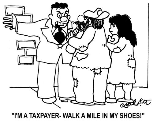 'I'm a taxpayer - walk a mile in my shoes!'