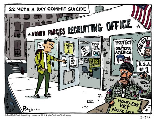 22 vets a day commit suicide.